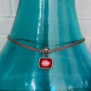 Brighton RETIRED Red Water Lily Necklace